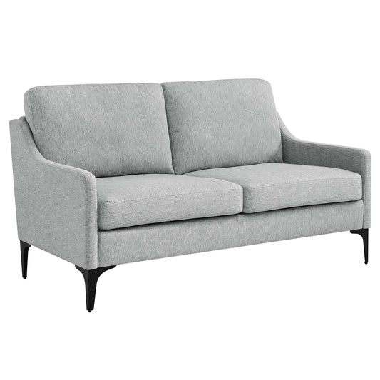 Core Fabric Loveseat, Light Gray