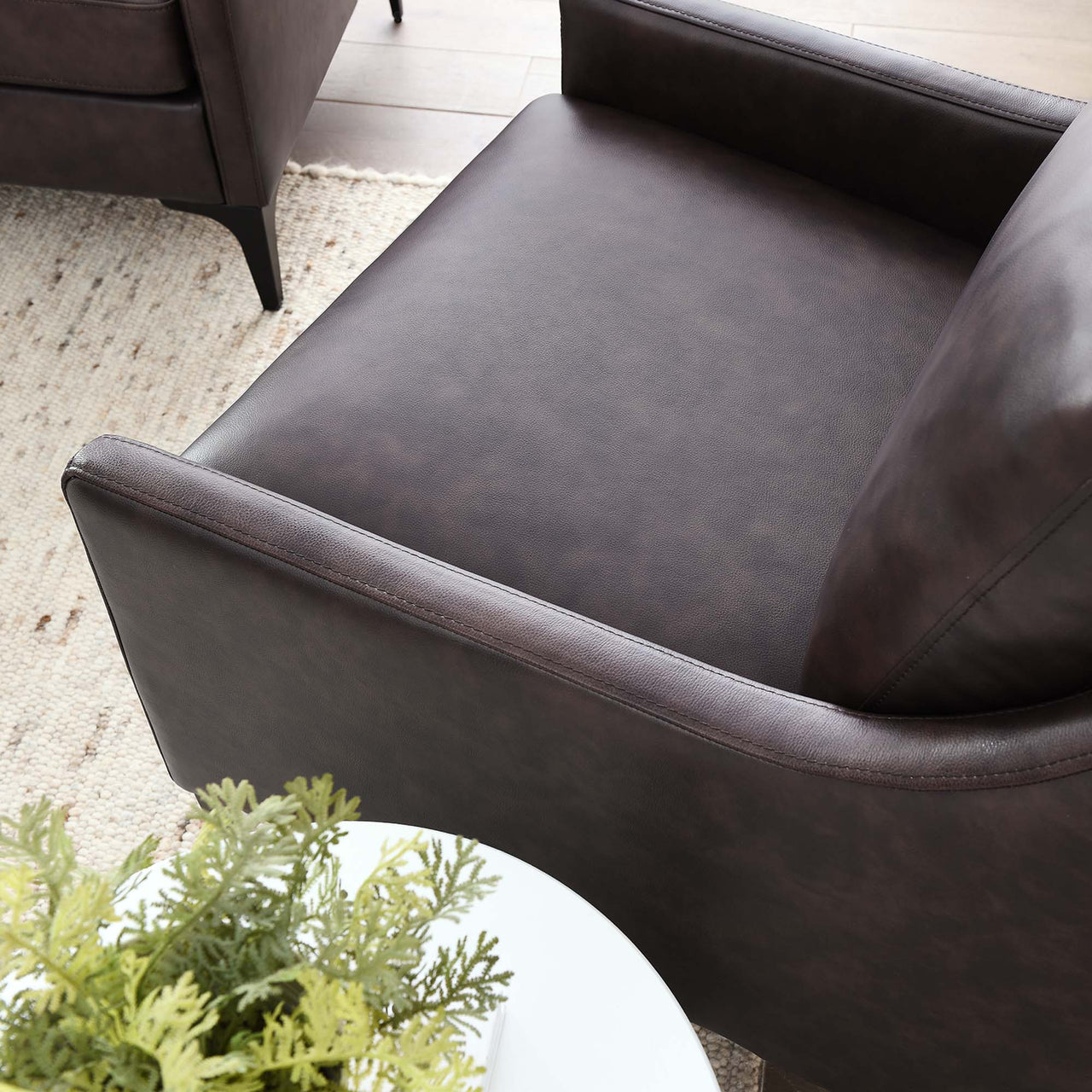 Core Leather Armchair, Brown