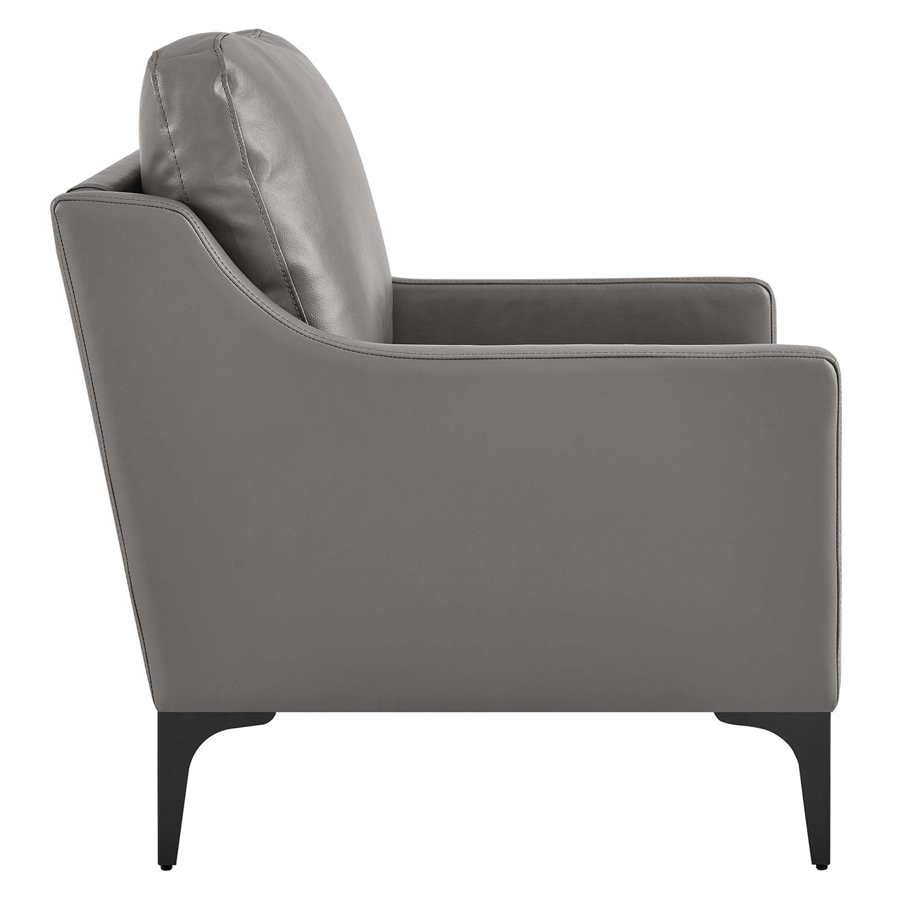 Core Leather Armchair, Gray