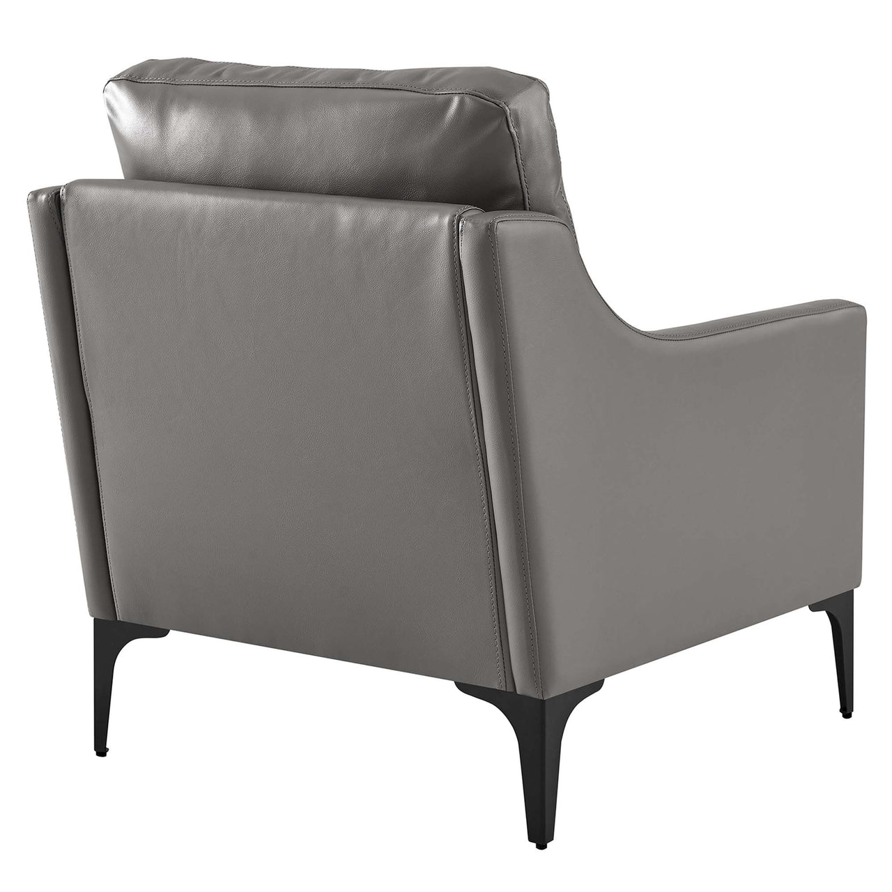 Core Leather Armchair, Gray