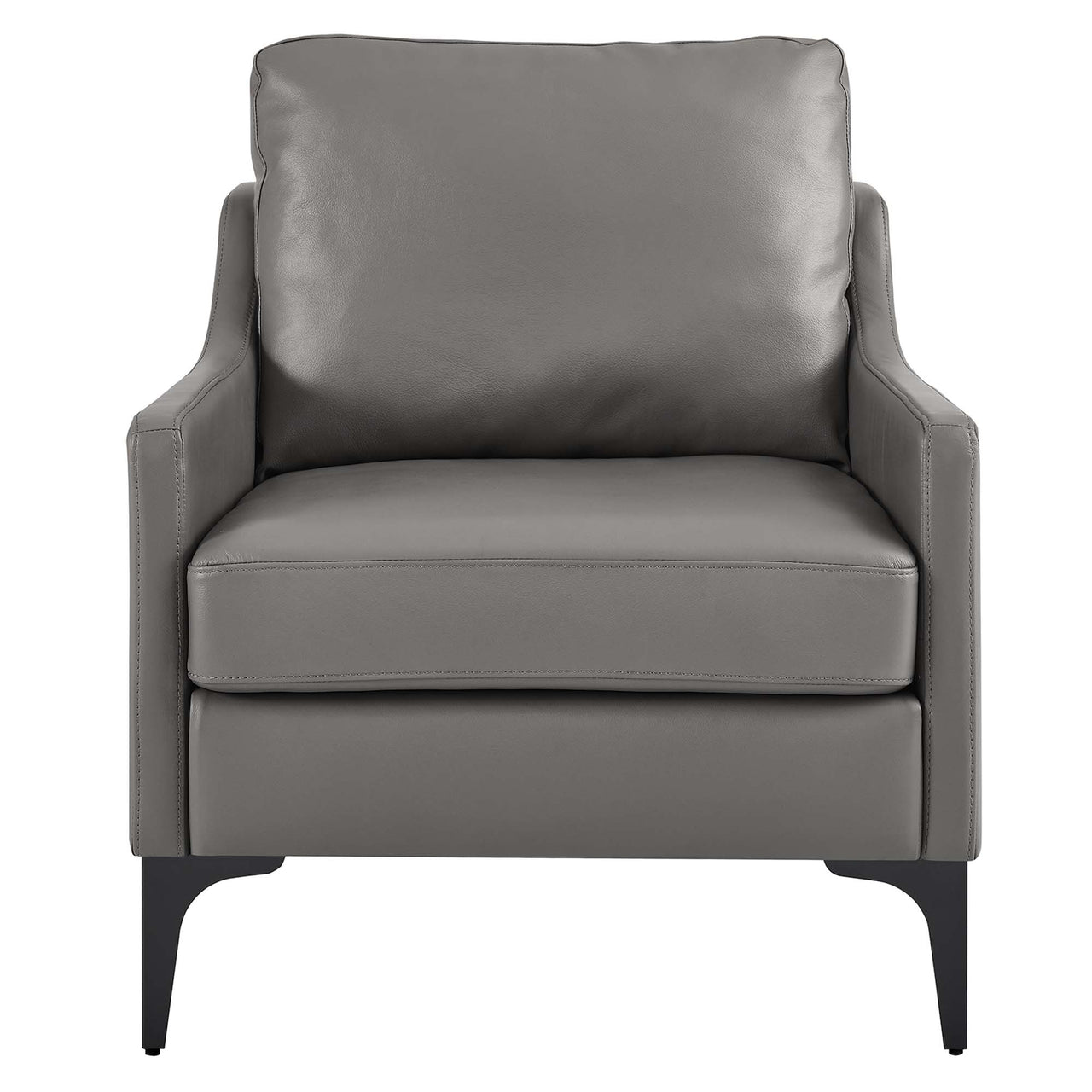 Core Leather Armchair, Gray