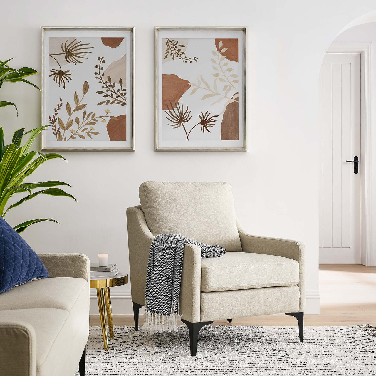 Core Fabric Armchair, Beige