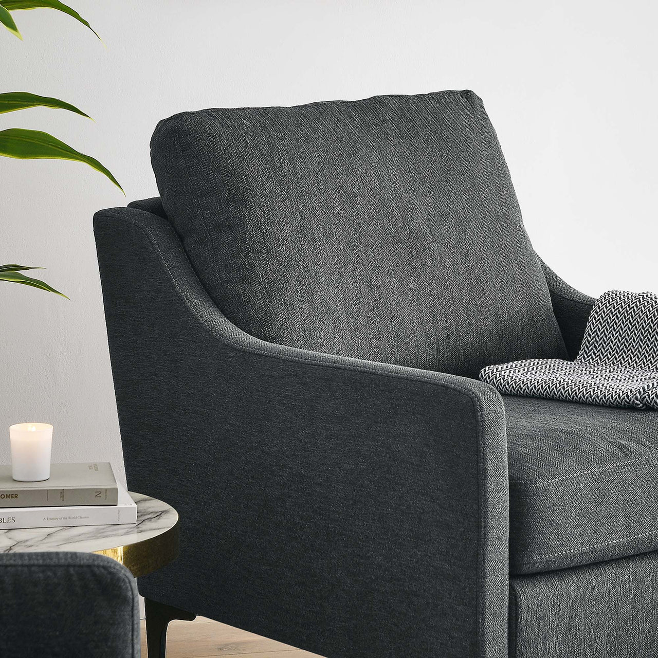 Core Fabric Armchair, Charcoal