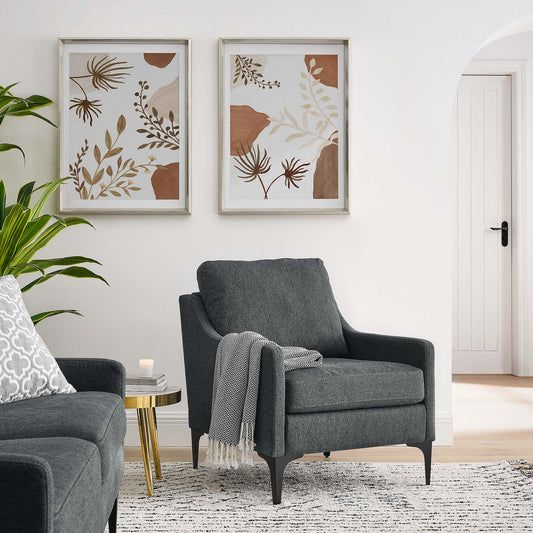Core Fabric Armchair, Charcoal