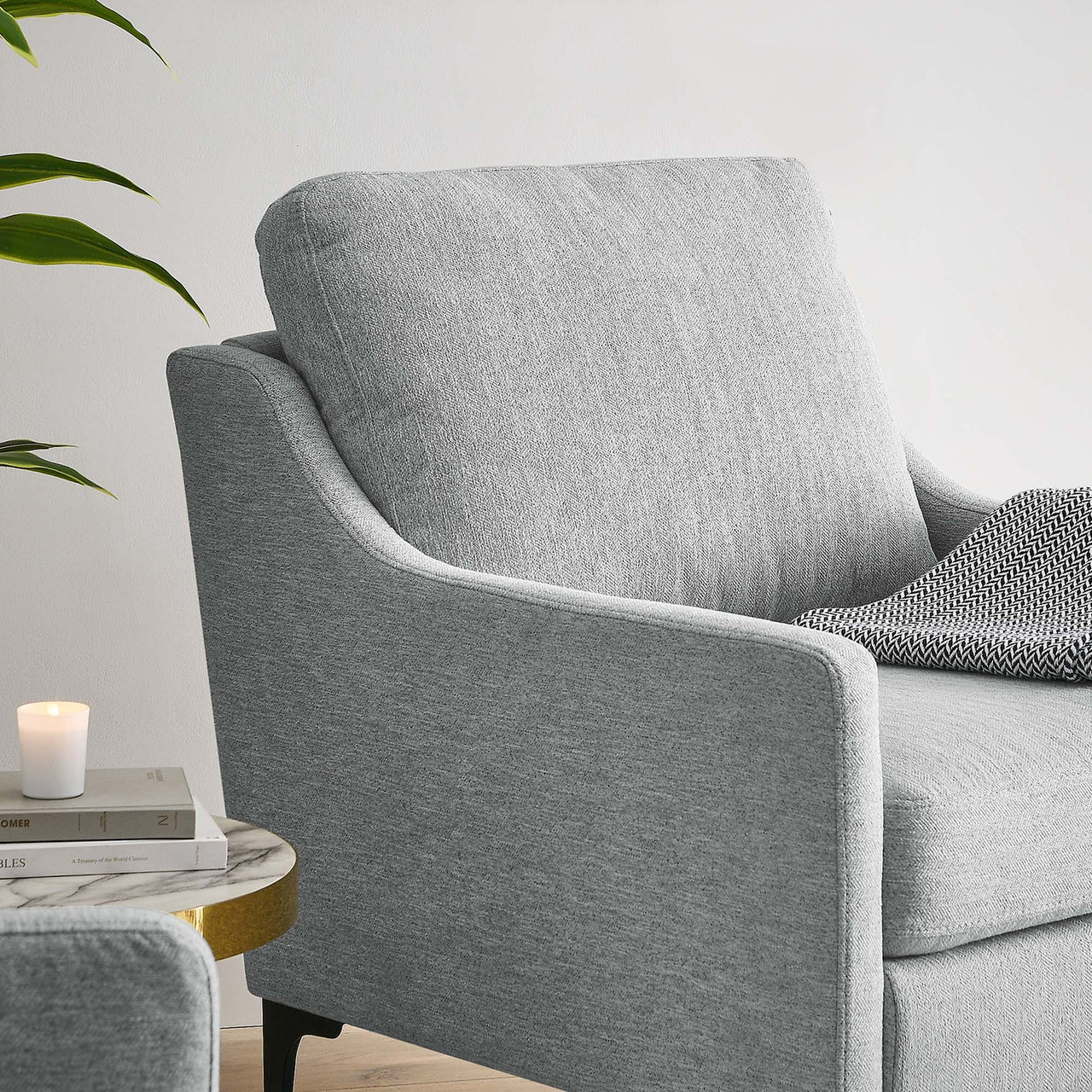 Core Fabric Armchair, Light Gray