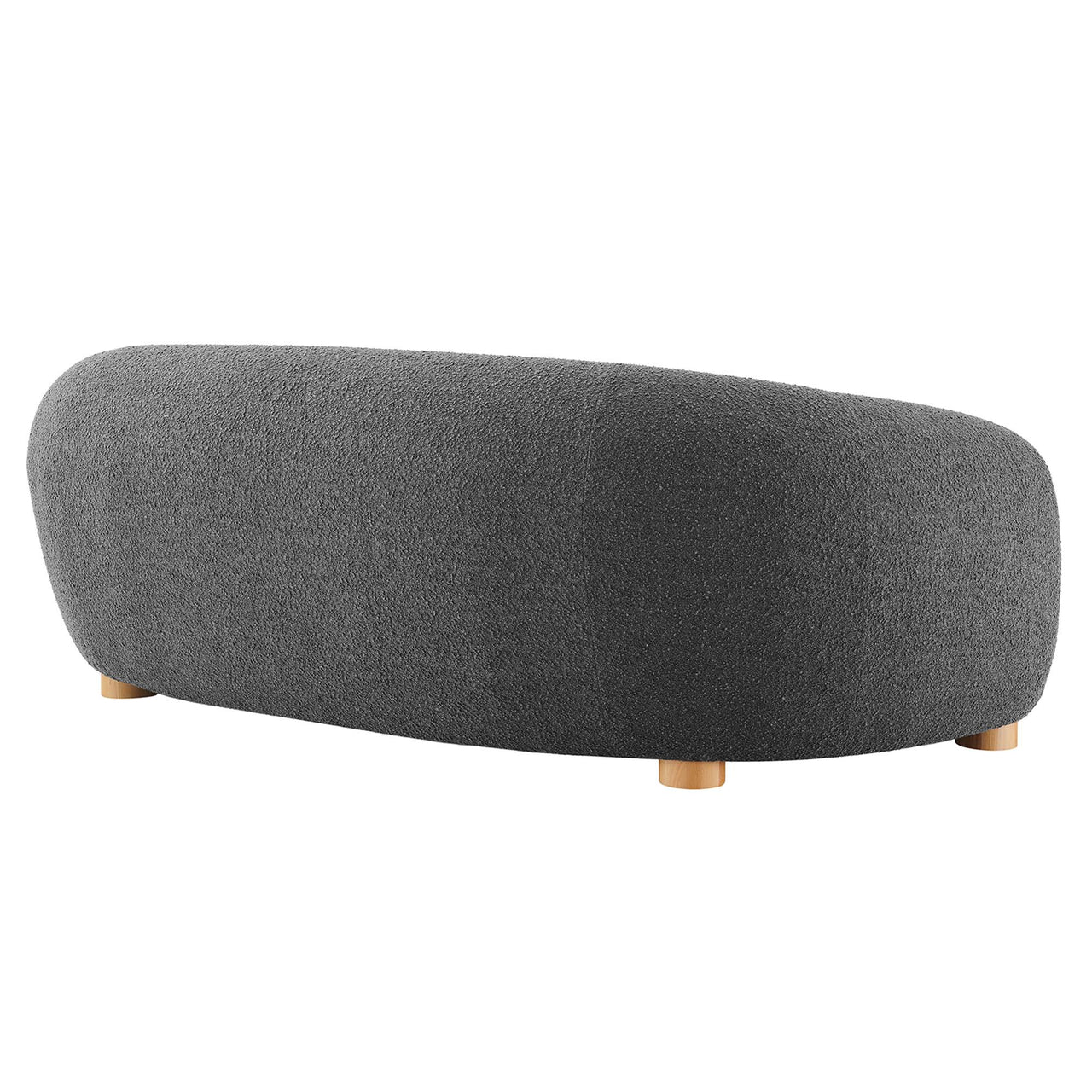 Zephyra Boucle Fabric Sofa, Charcoal