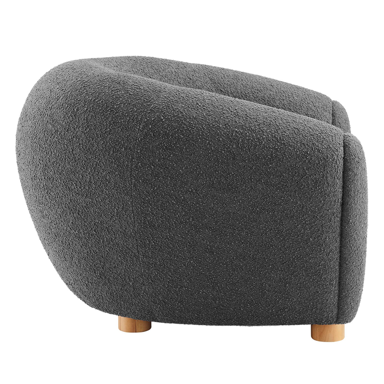Zephyra Boucle Fabric Armchair, Charcoal