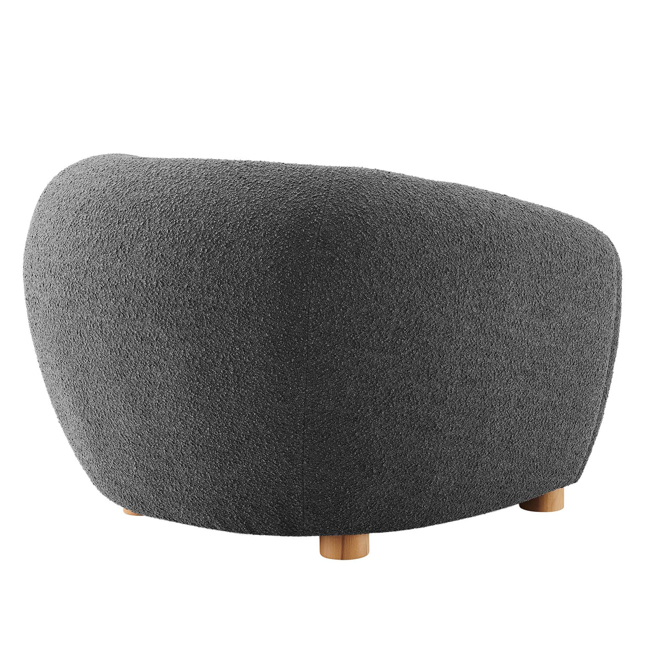 Zephyra Boucle Fabric Armchair, Charcoal
