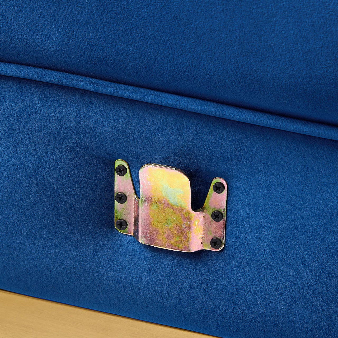 Vladimir Velvet Left-Arm Chair | Modular Sectional Component, Navy