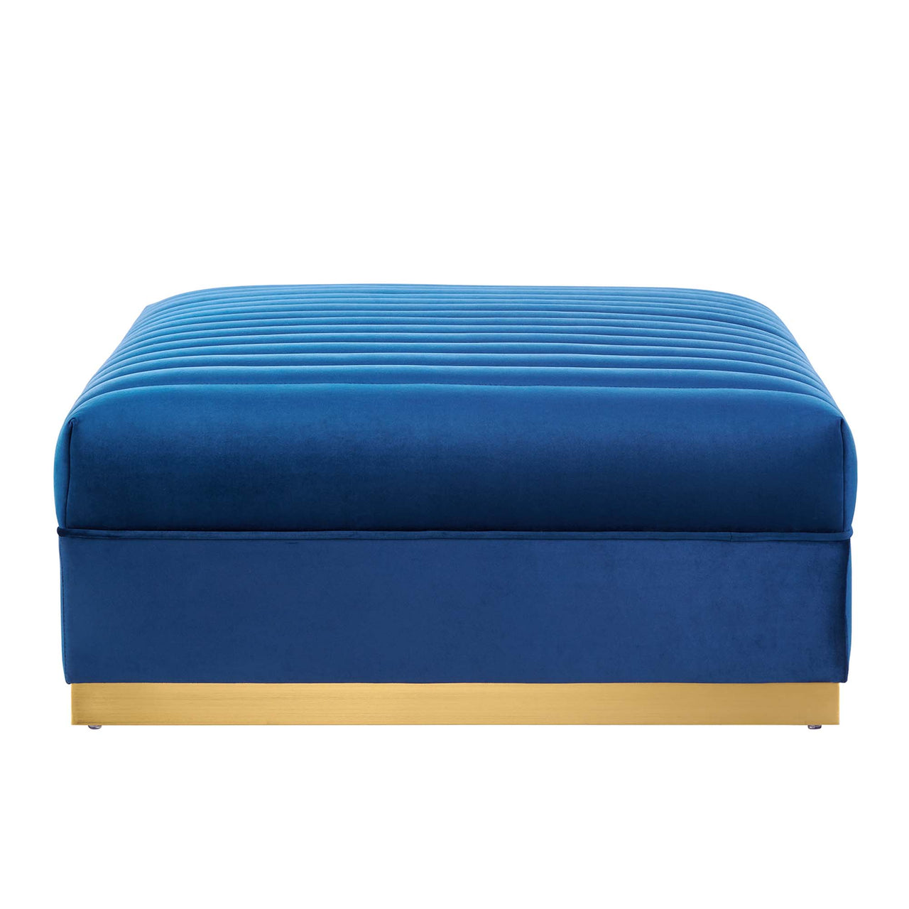 Vladimir Velvet Ottoman | Modular Sectional Component, Navy