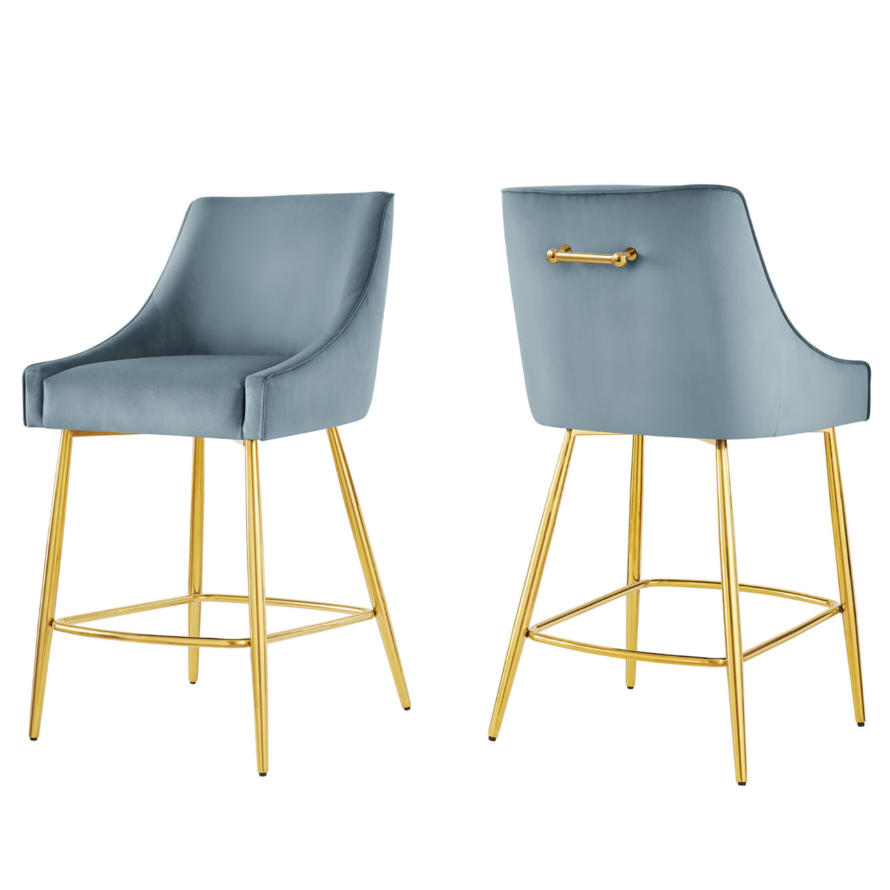 Virella Counter Stools Set of 2, Light Blue