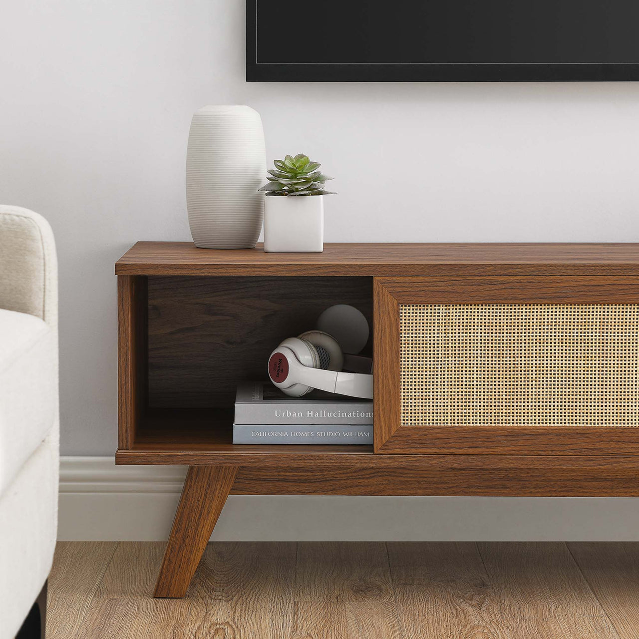 Marra TV Stand, Small, Walnut