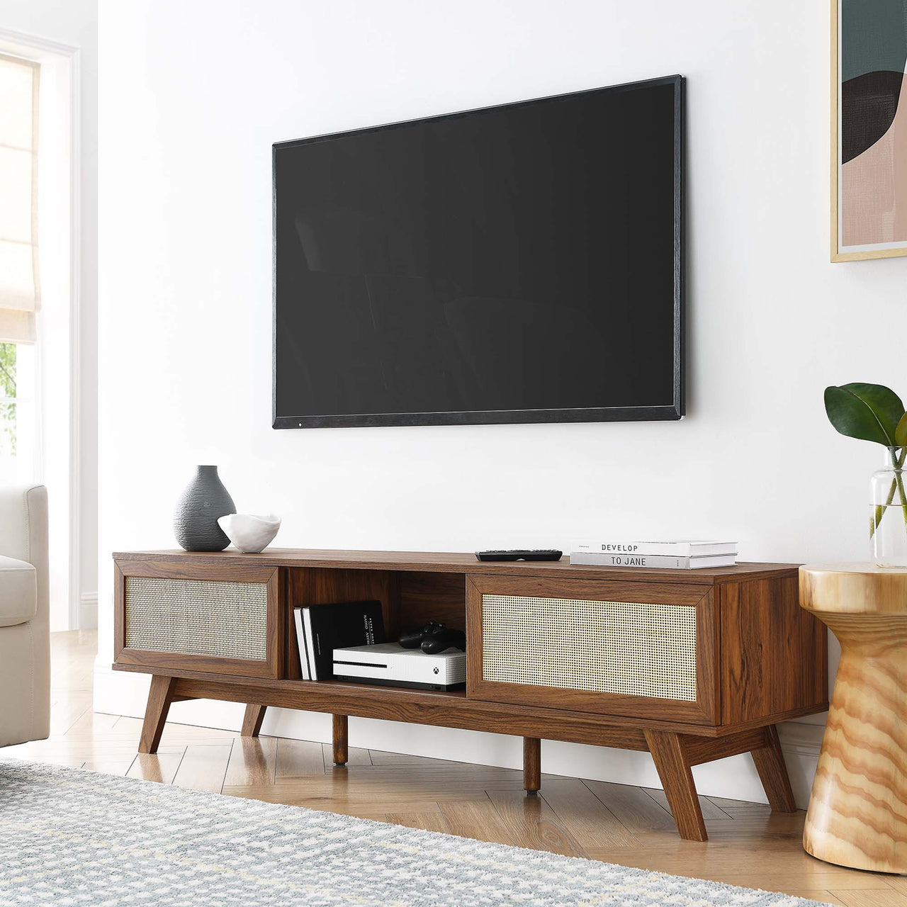 Marra TV Stand, Large, Walnut