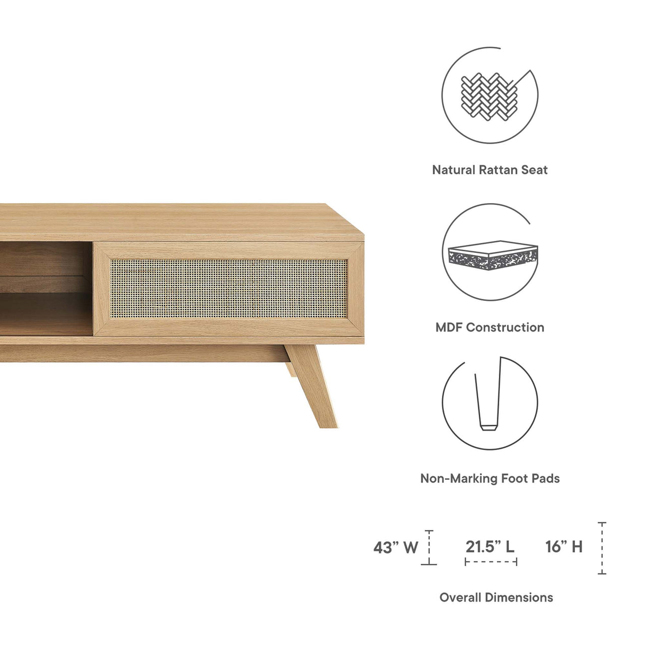 Marra Coffee Table, Oak