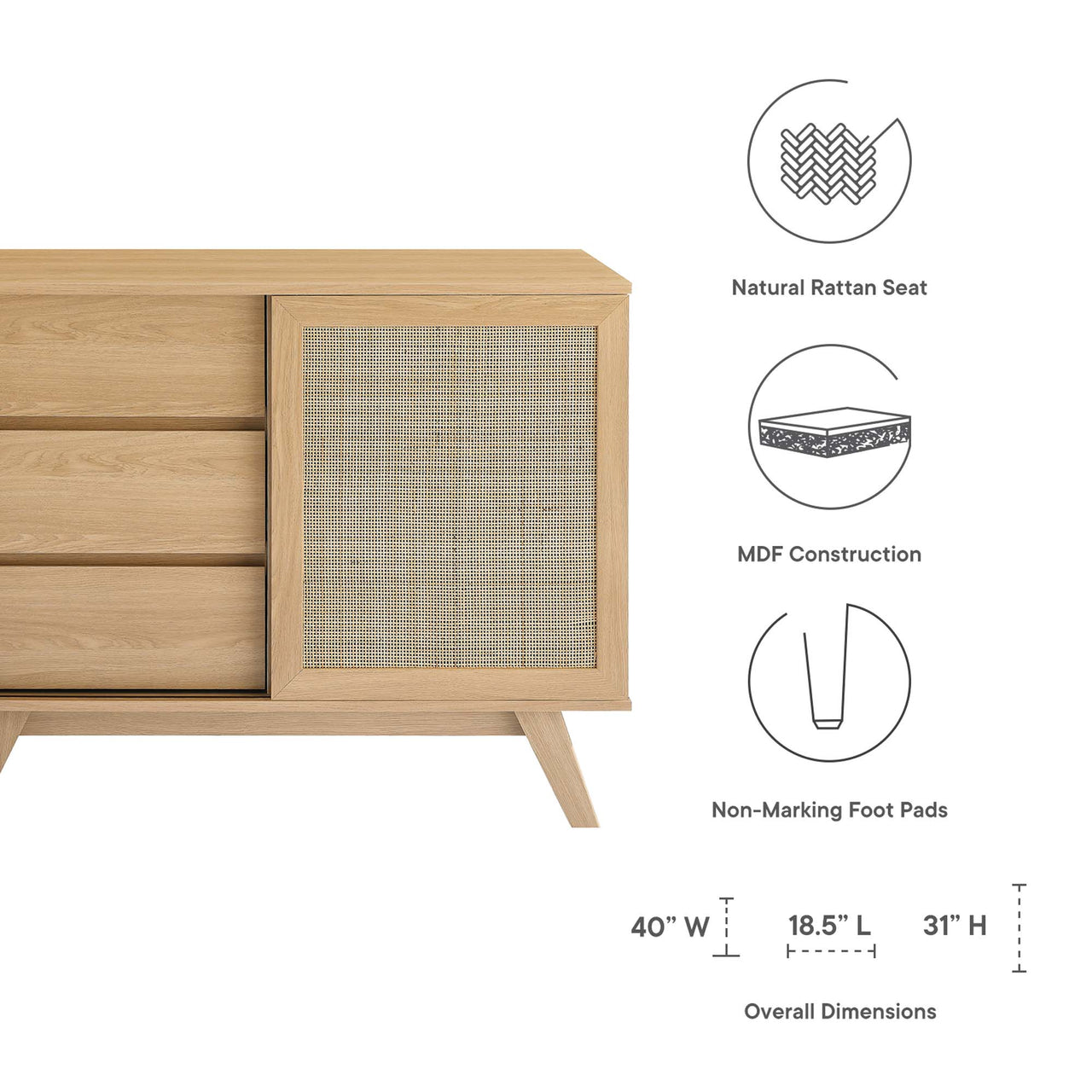 Marra Accent Cabinet, Oak