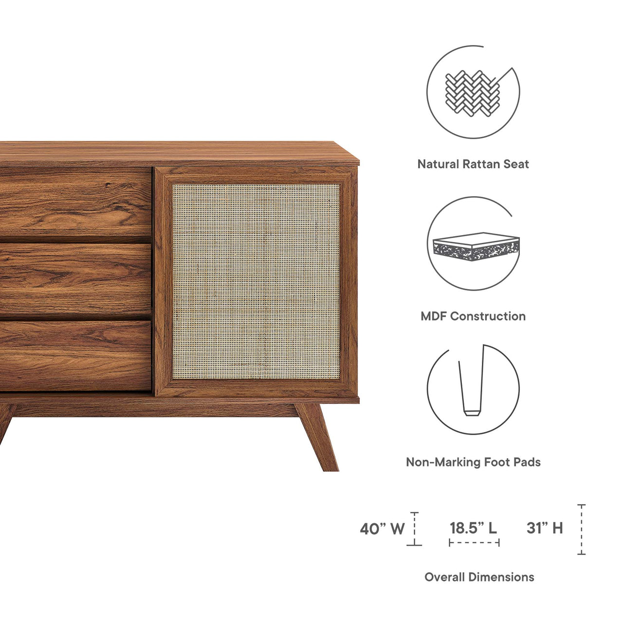 Marra Accent Cabinet, Walnut