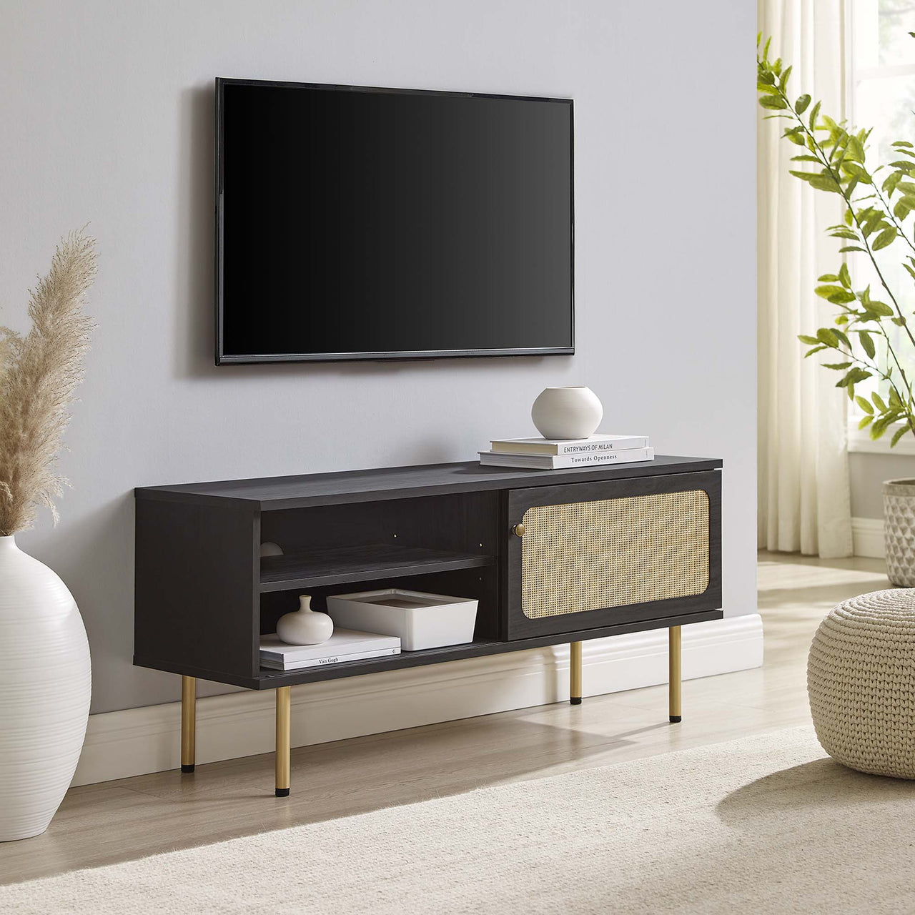 Camden Media Console, Small, Black