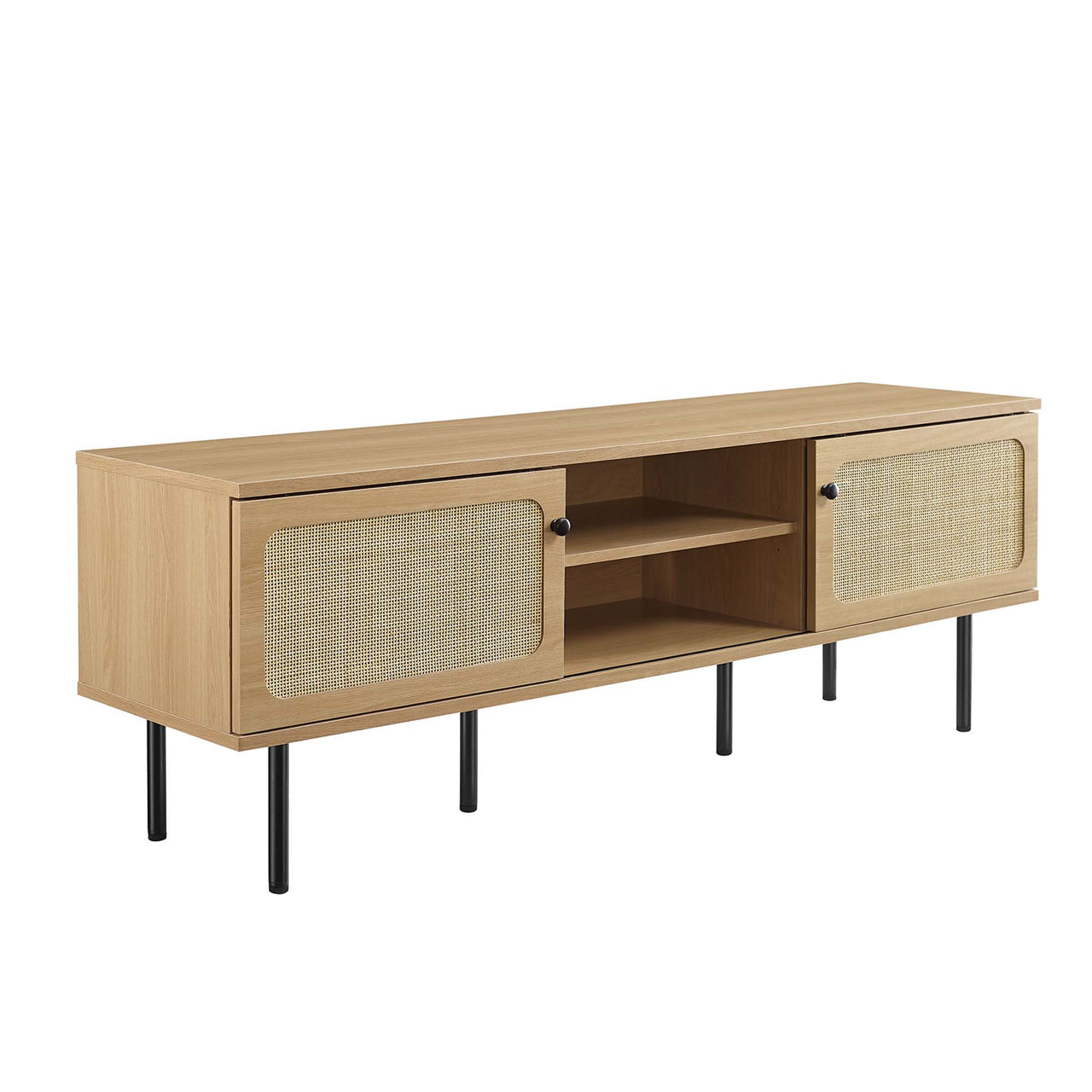 Camden Media Console, Medium, Oak