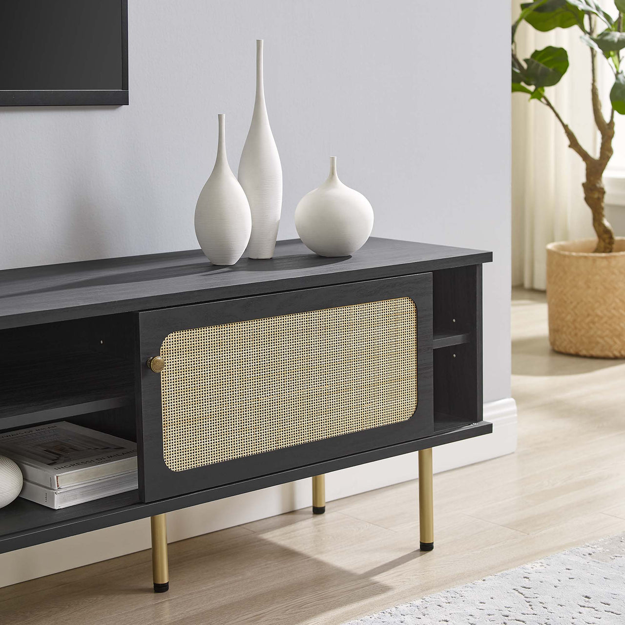 Camden Media Console, Large, Black