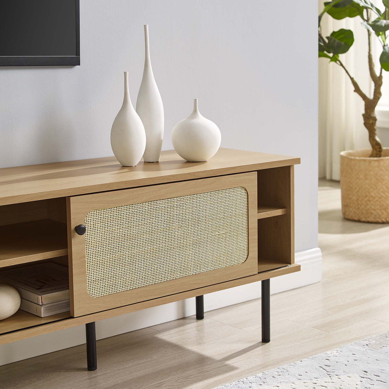 Camden Media Console, Large, Oak