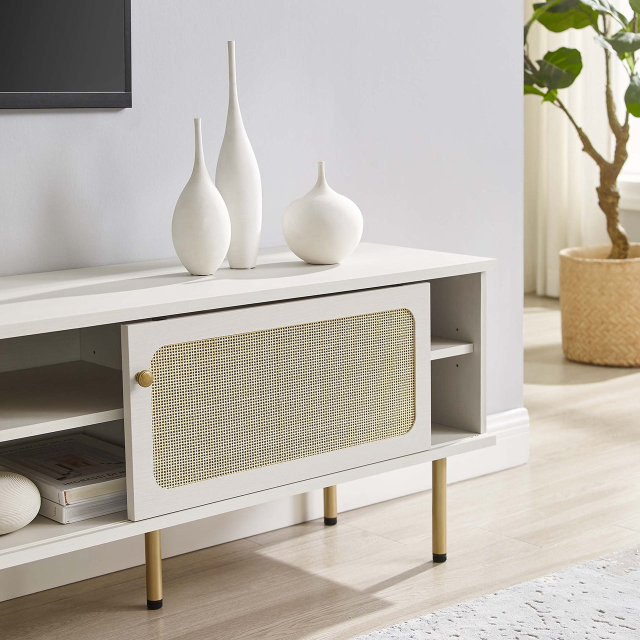 Camden Media Console, Large, White