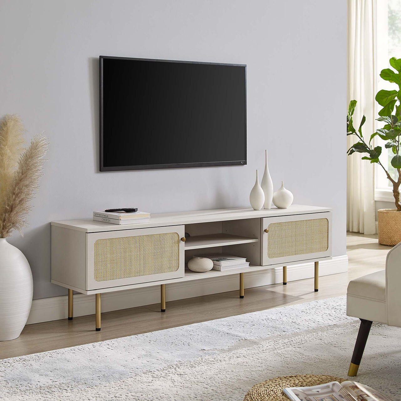 Camden Media Console, Large, White