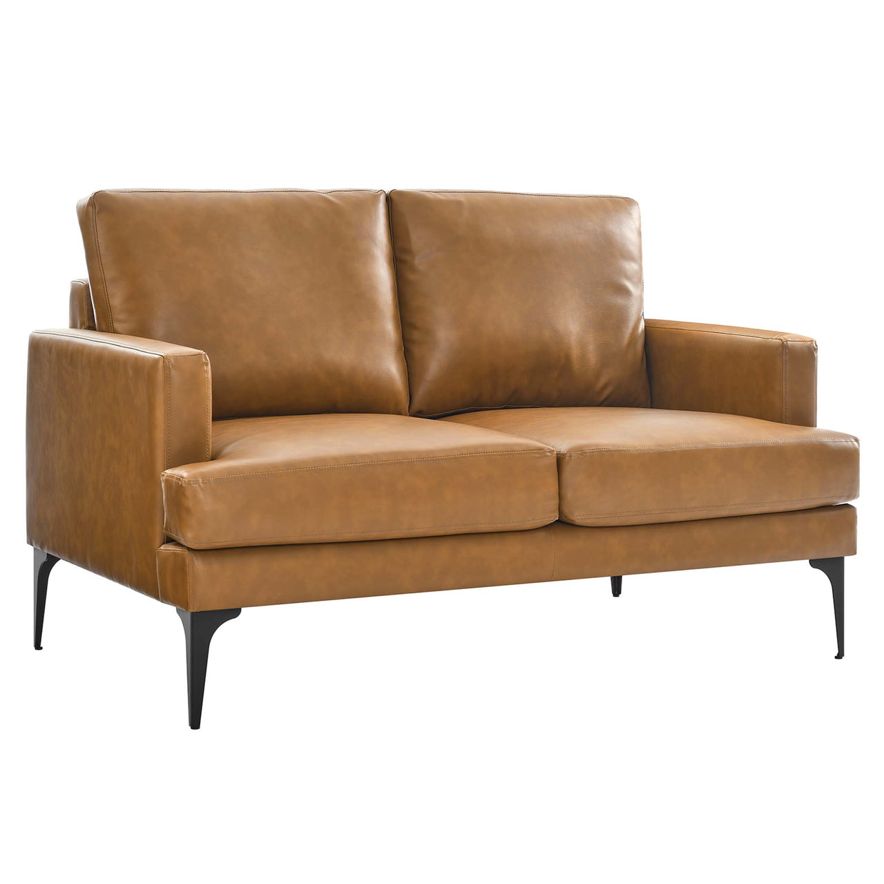 Sonnet Eco-Leather Loveseat, Tan