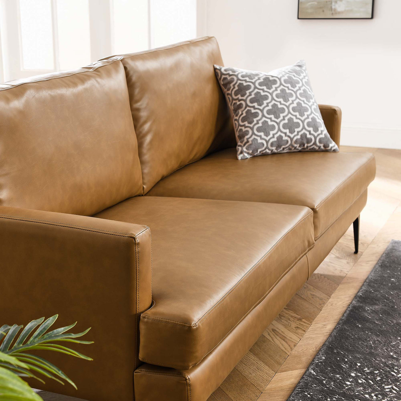 Sonnet Eco-Leather Sofa, Tan