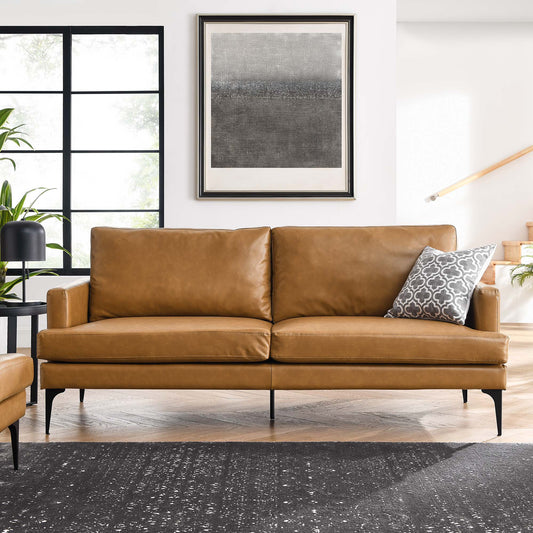Sonnet Eco-Leather Sofa, Tan