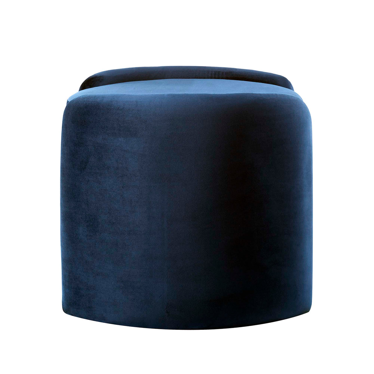 Mitosis Velvet Ottoman, Dark Blue