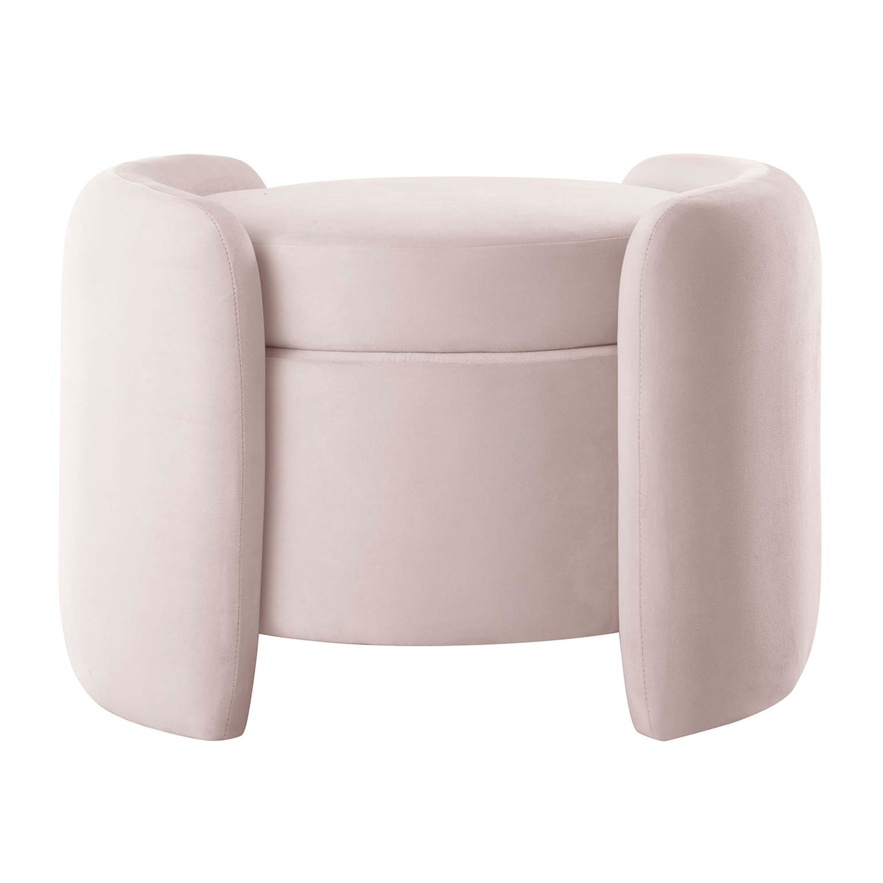 Mitosis Velvet Ottoman, Pink