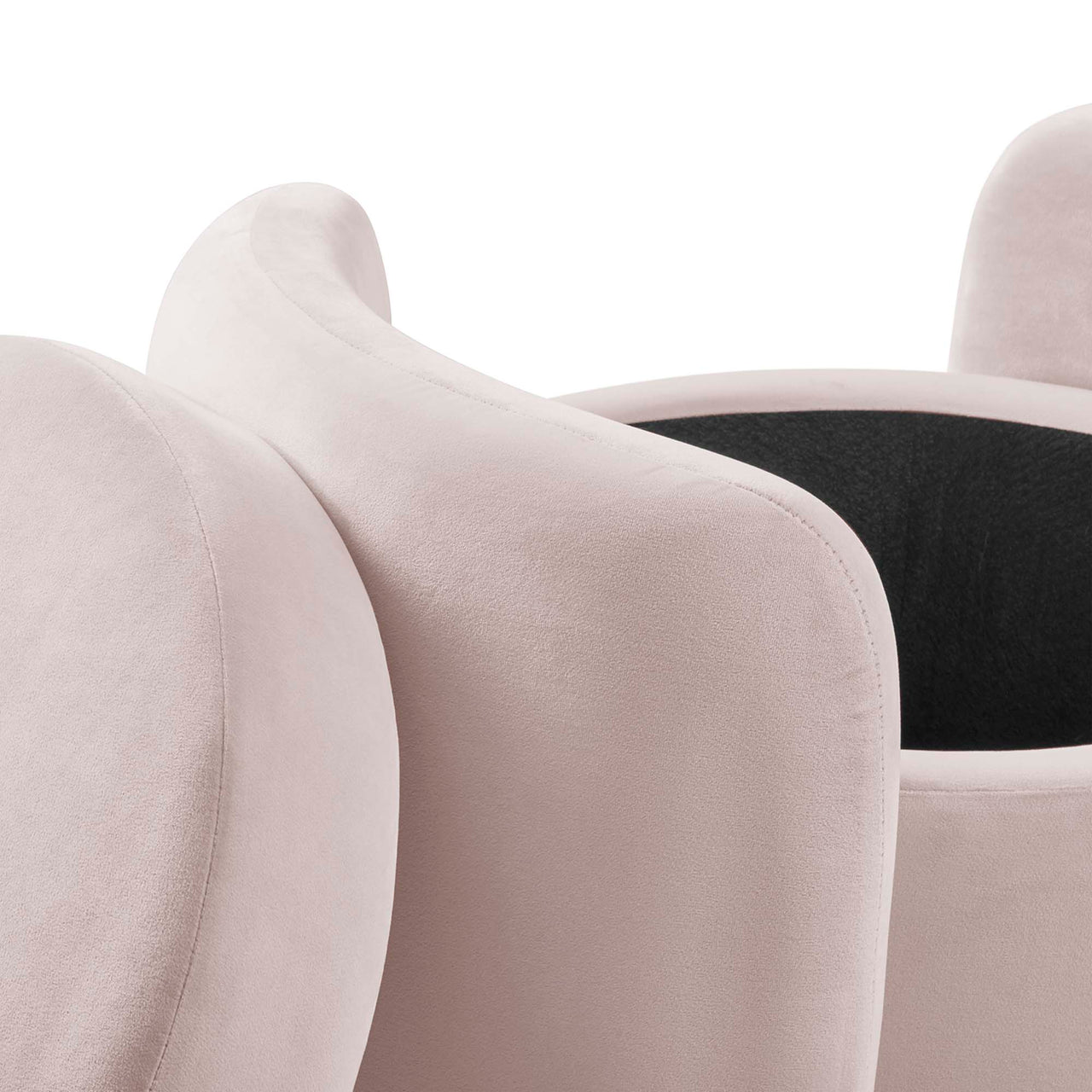 Mitosis Velvet Ottoman, Pink