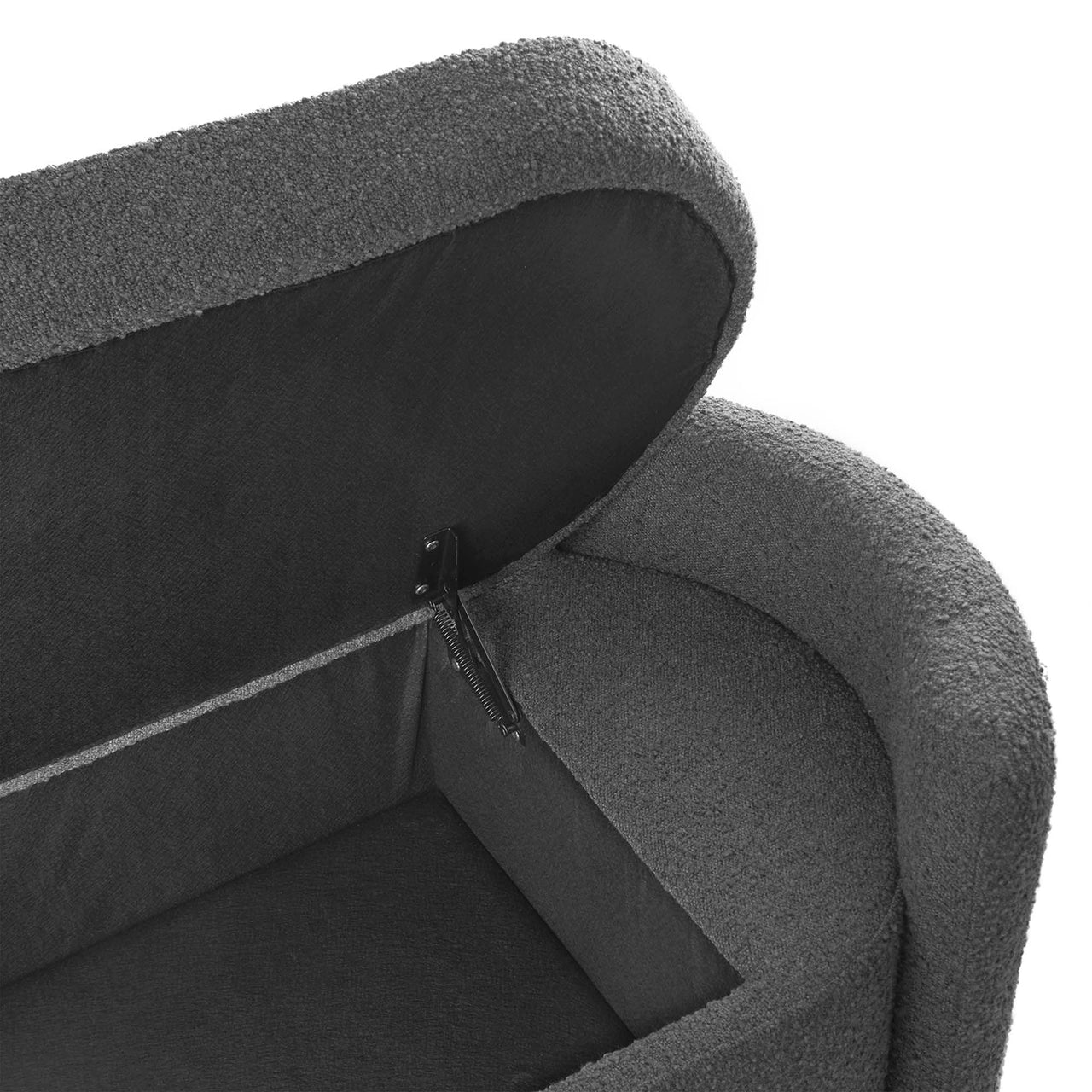 Mitosis Boucle Bench, Charcoal