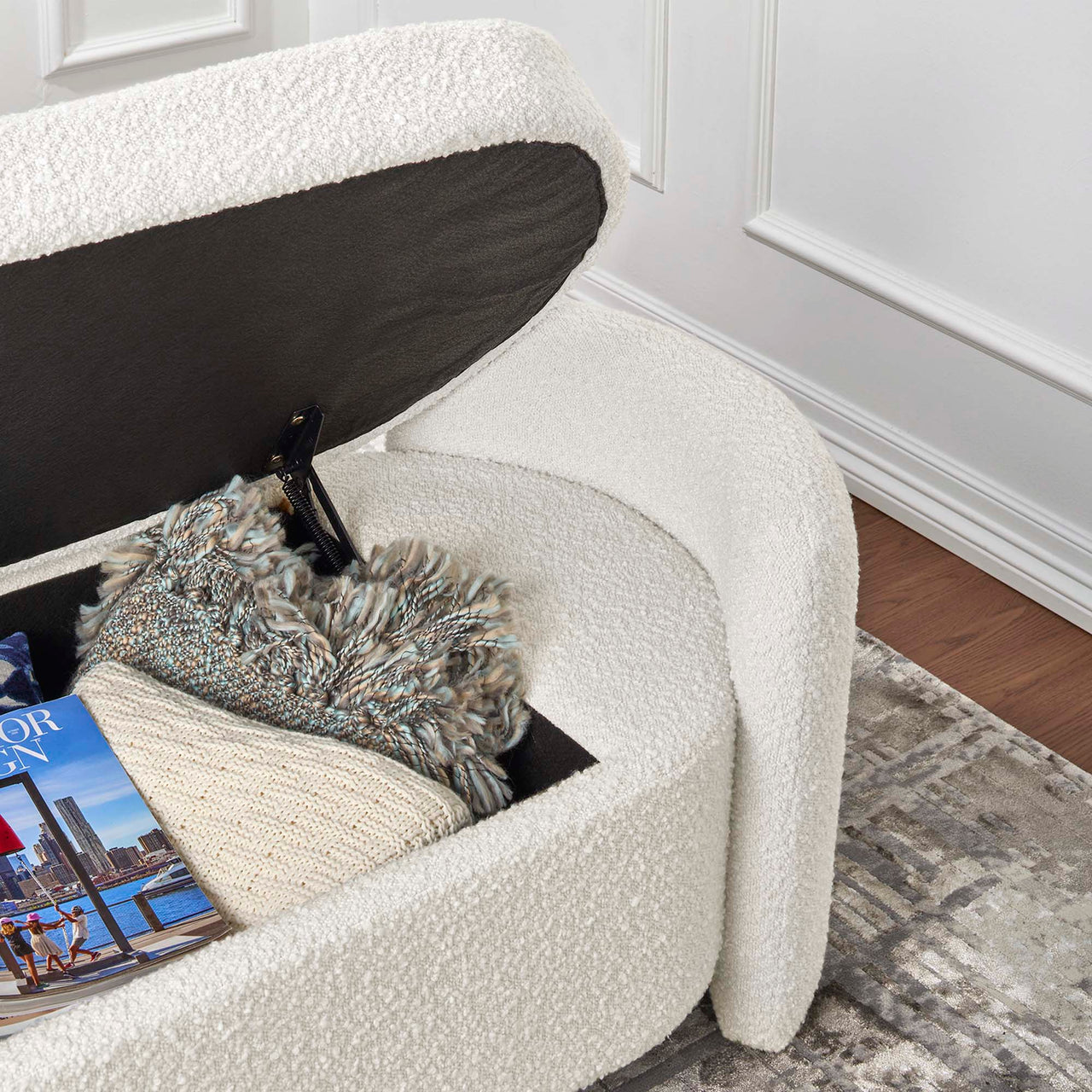 Mitosis Boucle Bench, Ivory