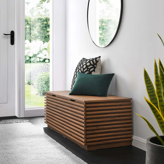 Ventra Storage Bench, Walnut