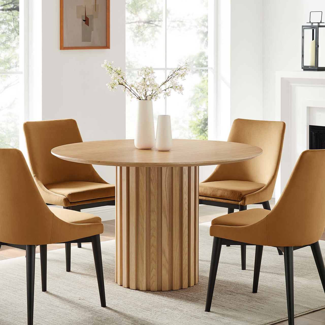 Cognizant Round Dining Table, Oak