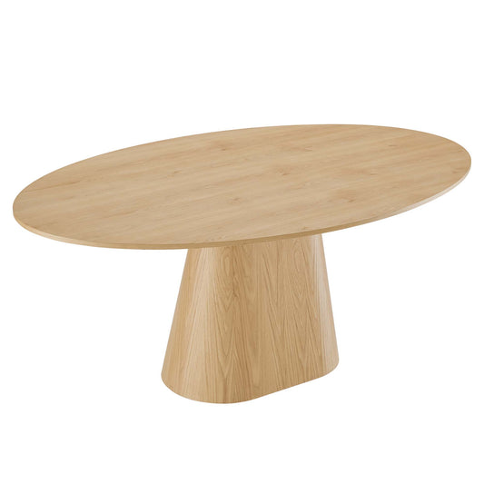 Oblique Oval Dining Table, Oak