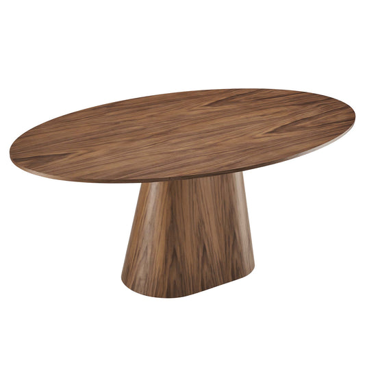 Oblique Oval Dining Table, Walnut