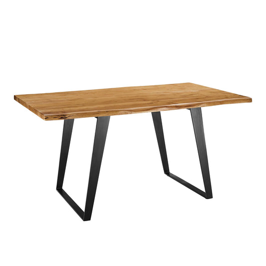 Avassa Live Edge Acacia Dining Table, Small, Natural Wood