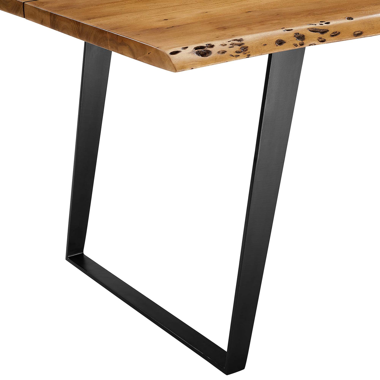Avassa Live Edge Acacia Dining Table, Small, Natural Wood