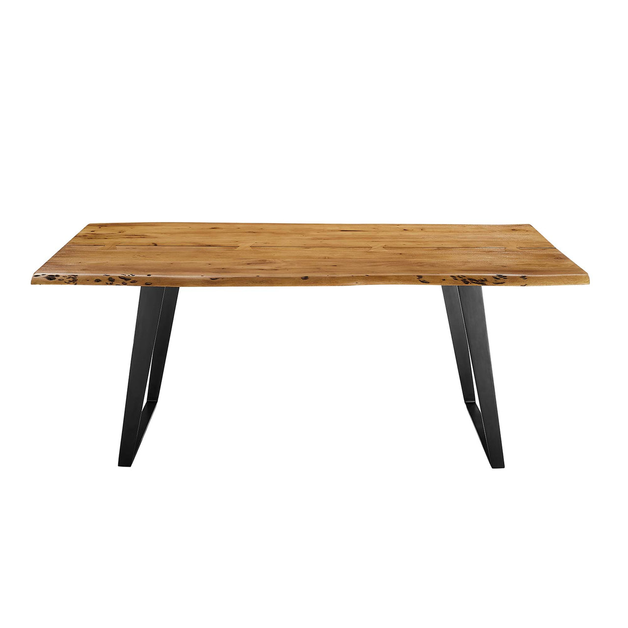 Avassa Live Edge Acacia Dining Table, Medium, Natural Wood