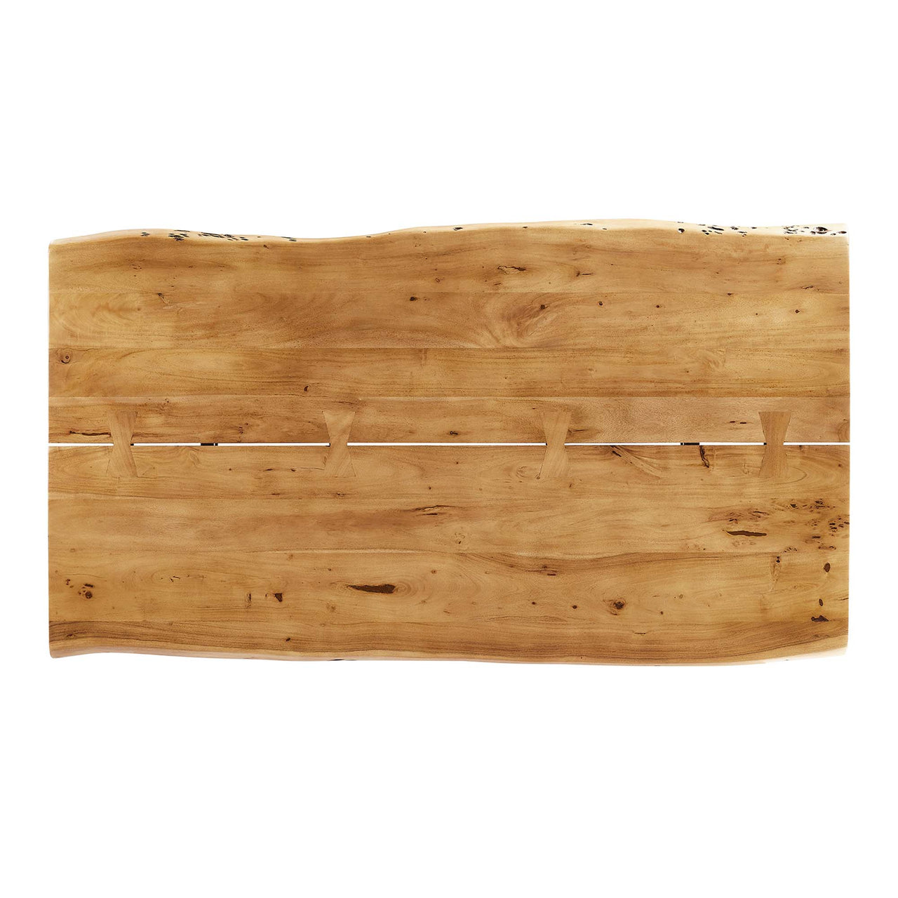 Avassa Live Edge Acacia Dining Table, Medium, Natural Wood