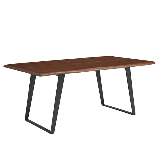 Avassa Live Edge Acacia Dining Table, Medium, Walnut