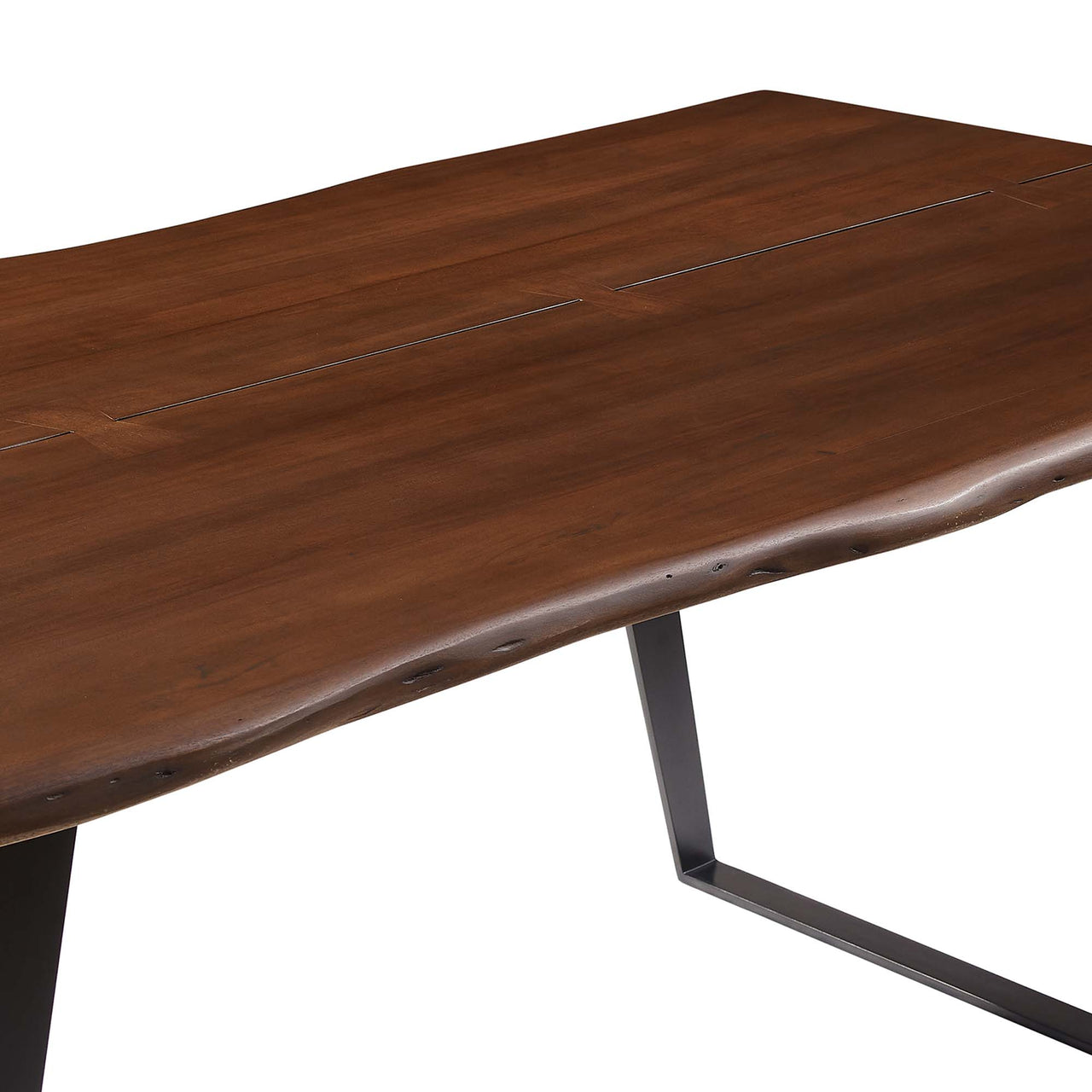 Avassa Live Edge Acacia Dining Table, Medium, Walnut