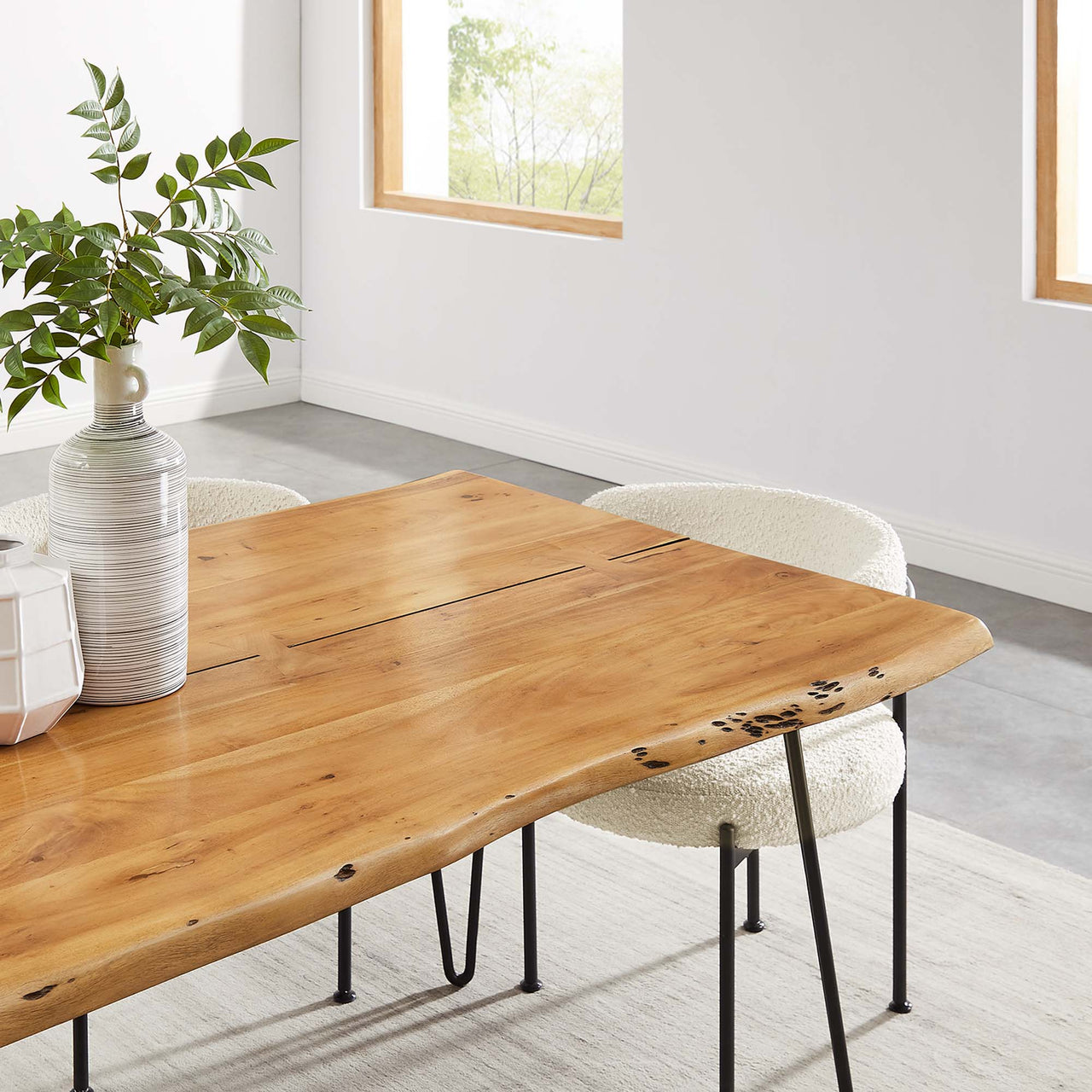 Havenwood Live Edge Acacia Dining Table, Medium, Natural Wood