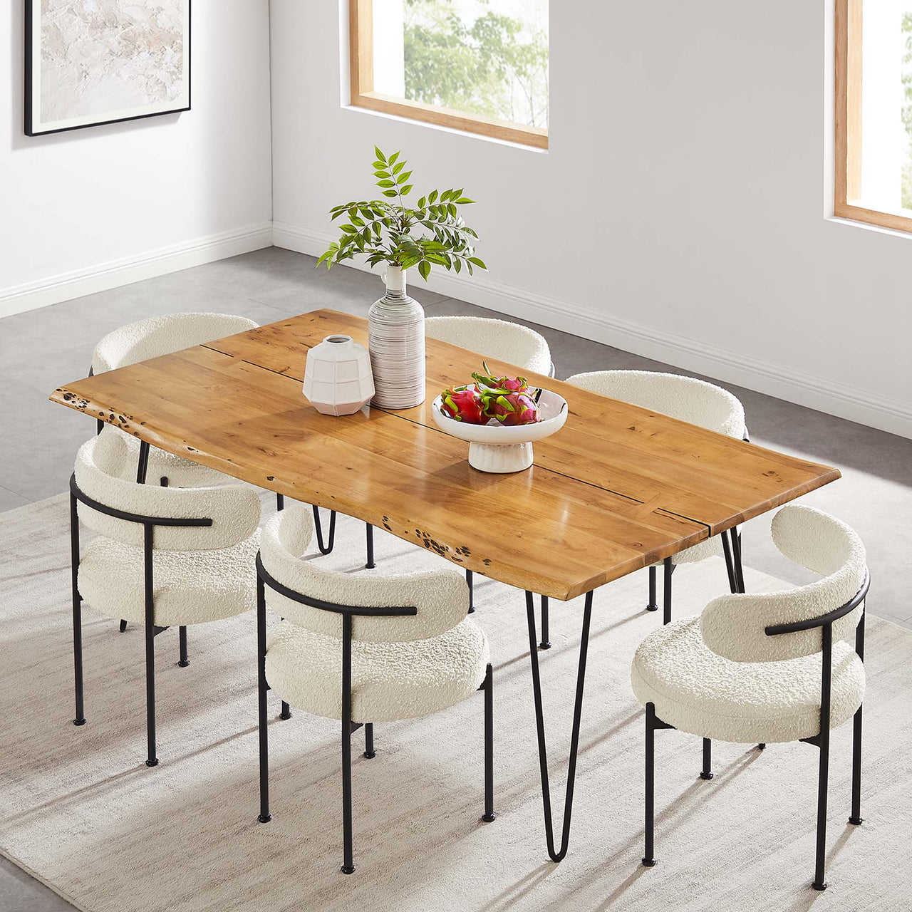 Havenwood Live Edge Acacia Dining Table, Medium, Natural Wood