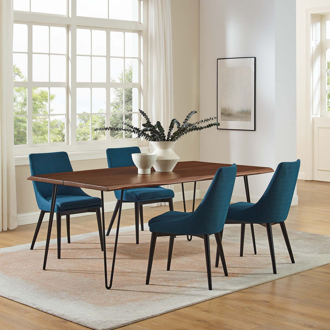 Havenwood Live Edge Acacia Dining Table, Medium, Walnut