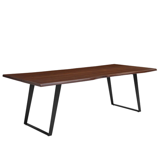 Avassa Live Edge Acacia Dining Table, Large, Walnut