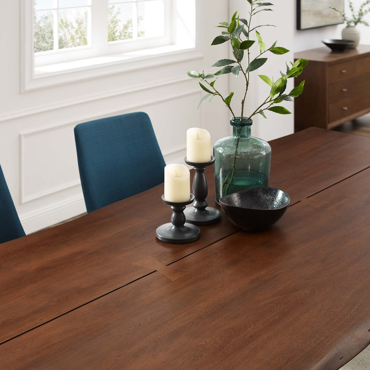 Avassa Live Edge Acacia Dining Table, Large, Walnut