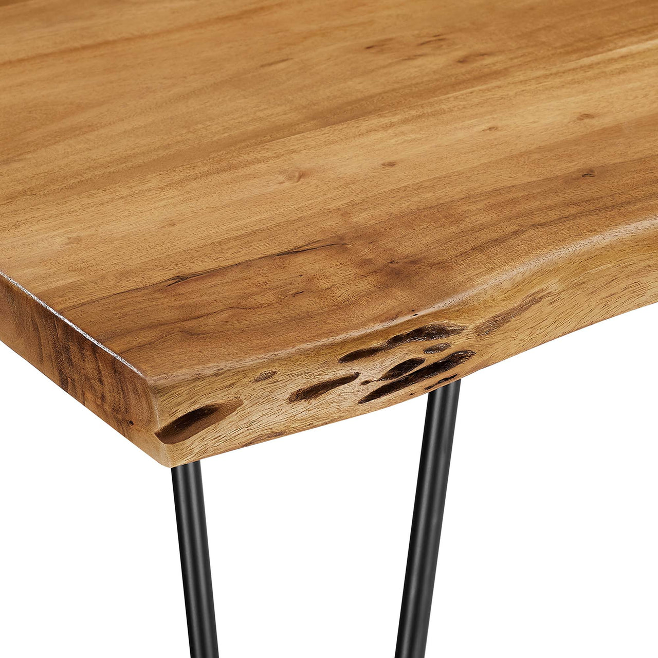 Havenwood Live Edge Acacia Dining Table, Large, Natural Wood